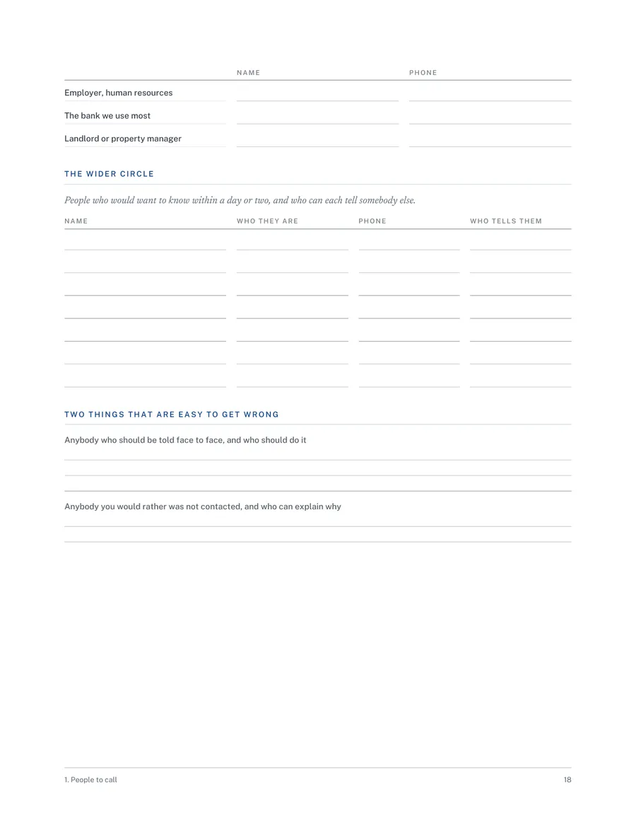 The same page in the print edition, with ruled lines for a pen.